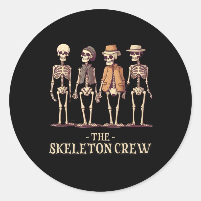 Skeletton-Crew Runder Aufkleber (Vorderseite)