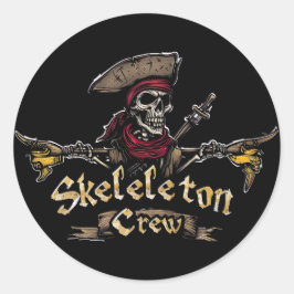Skeletton-Crew Runder Aufkleber