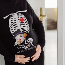 Skeletton Halloween Junge Mutter Schwangerschaft A