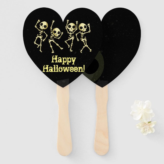 Skeletton-Halloween-Party Fächer (Vorne und Hinten)