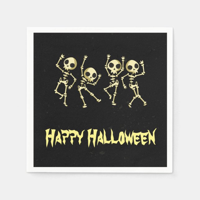 Skeletton-Halloween-Party Serviette (Vorderseite)