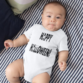 Skeletton Halloween-Text Baby Strampler