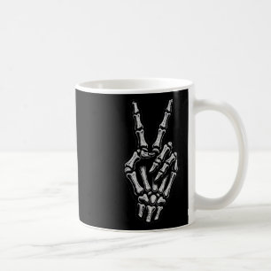 Skeletton Hand Friedenszeichen 1 Kaffeetasse