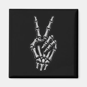 Skeletton Hand Friedenszeichen 1 Magnet