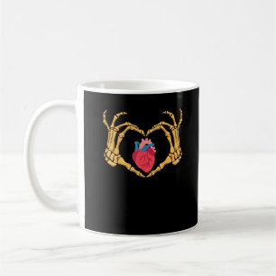 Skeletton Hand Herz Anatomie Herzerkrankung Cvicu Kaffeetasse