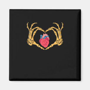 Skeletton Hand Herz Anatomie Herzerkrankung Cvicu  Magnet