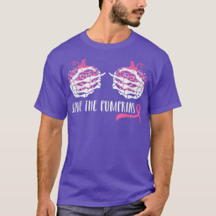 Skeletton HandPumpkin Brustkrebs 2543 T-Shirt