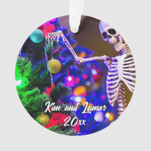Skeletton Hängende farbenfrohe Ornamente Weihnacht