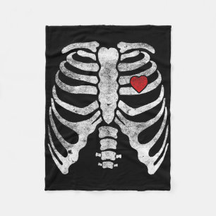 Skeletton Herzkranz Röntgen Erwachsene Kinder Spaß Fleecedecke