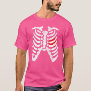 Skeletton Herzkranzkäfig X Ray Adult Kids Hallowee T-Shirt