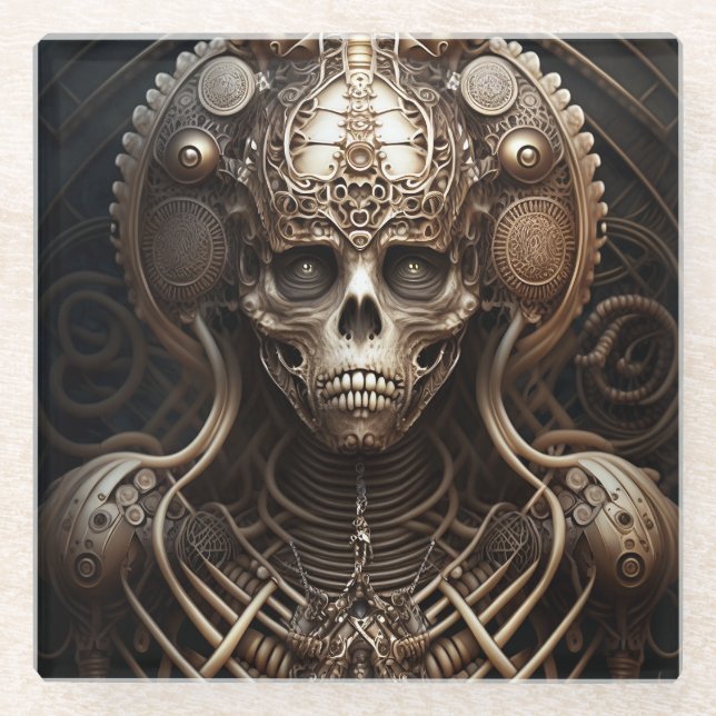 Skeletton-Horror Glasuntersetzer (Vorderseite)