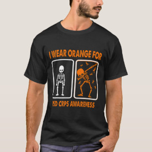 Skeletton Ich trage Orange für RSD Crps Bewusstsei T-Shirt