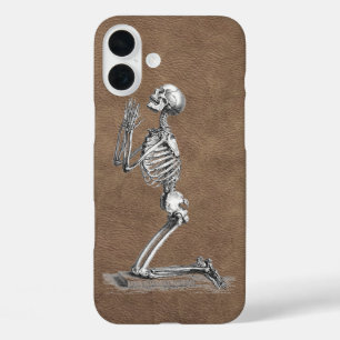 Skeletton-Imitate-Leder iPhone 16 Plus Hülle