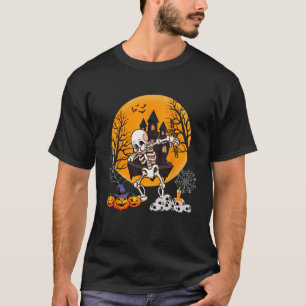 Skeletton Klarinettenspiel Halloween Skulls geschn T-Shirt