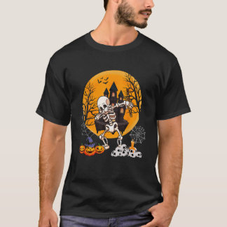 Skeletton Klarinettenspiel Halloween Skulls geschn T-Shirt