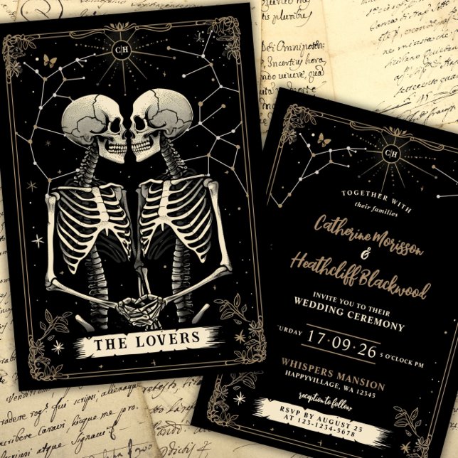 Skeletton Liebe Stars | Einladung zur Hochzeit von (Von Creator hochgeladen)