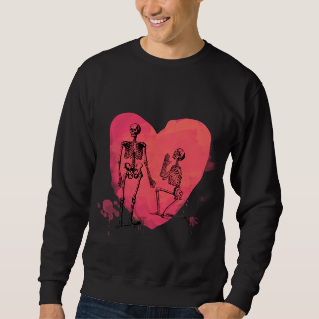 Skeletton-Liebe Sweatshirt (Vorderseite)