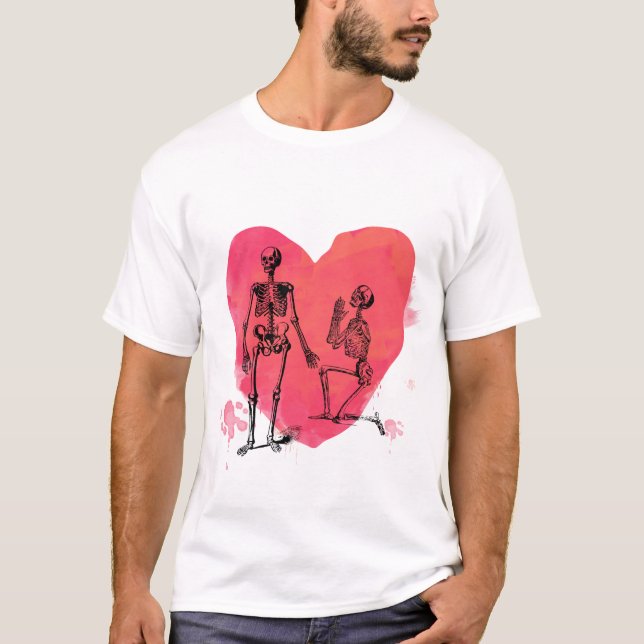 Skeletton-Liebe T-Shirt (Vorderseite)