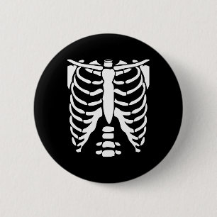 Skeletton Shirt Halloween Kostümrippenkäfig Anatom Button