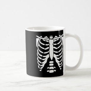 Skeletton Shirt Halloween Kostümrippenkäfig Anatom Kaffeetasse