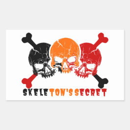 Skelettongeheimnis Rechteckiger Aufkleber