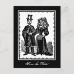 Skelettpaare (Save the Date) - Postkarte<br><div class="desc">Ideal für unschlagbare Hochzeiten oder Feierlichkeiten zum Toten Tag.

Ein digital manipuliertes Vintage-Bild basierend auf einem Werk von Jose Guadalupe Posada (1852-1913),  berühmt für seine "Tag der Toten"-Bilder.</div>