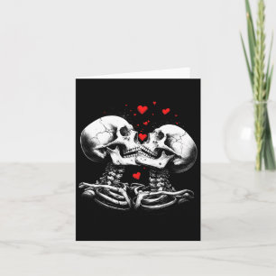 Skelettpaare zu Halloween Valentinstag T Karte