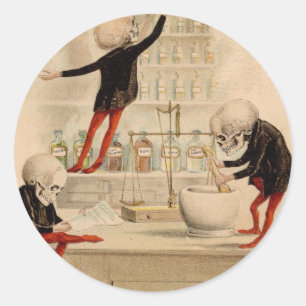 Skelettpharmake Runder Aufkleber