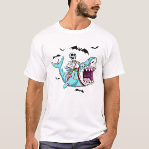 Skelettreise Zombie Shark Funny Halloween Geschenk T-Shirt