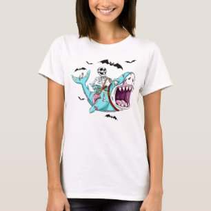Skelettreise Zombie Shark Funny Halloween Geschenk T-Shirt