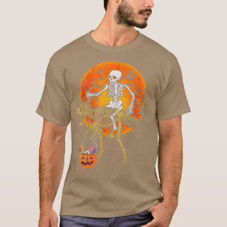 Skelettreiten Skeletal Dinosaur T re Funny Hallo T-Shirt