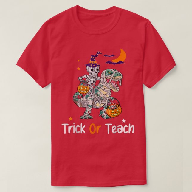 Skelettreittrick für Mama Halloween oder Teach Wi T-Shirt (Design vorne)
