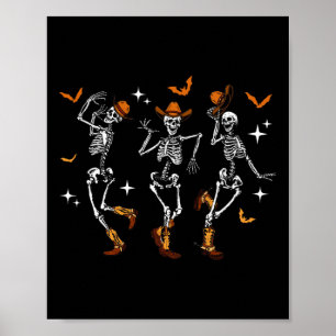 Skeletts Dance Cowboy Western Halloween Kostüm M Poster