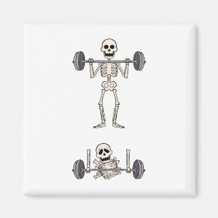 Skeletts Gym Funny Workout Gym Jokes Bodybuilding Magnet