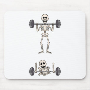 Skeletts Gym Funny Workout Gym Jokes Bodybuilding Mousepad