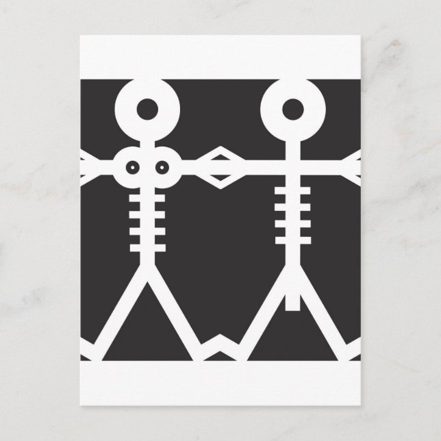 Skeletts Icon Art Postkarte (Vorderseite)