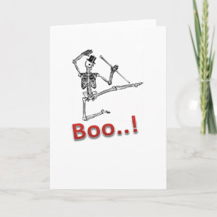 Skeletts lustige Halloween-Fab-Karte Karte