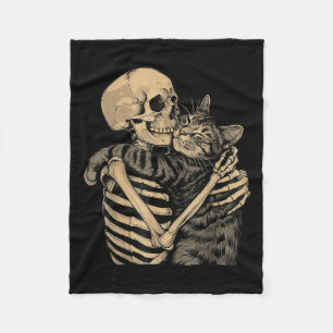 Skeletts Umarmung KatzenHalloween Katze Lover Katz Fleecedecke