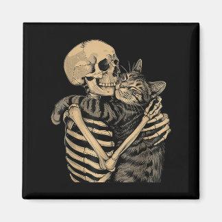 Skeletts Umarmung KatzenHalloween Katze Lover Katz Magnet