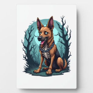 Skelettschäferhund Fotoplatte