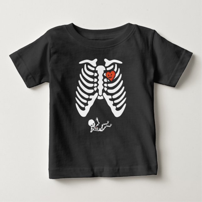 Skelettschwangerschaft Baby T-shirt (Vorderseite)