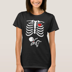 Skelettschwangerschaft Baby X Ray Halloween Schwan T-Shirt
