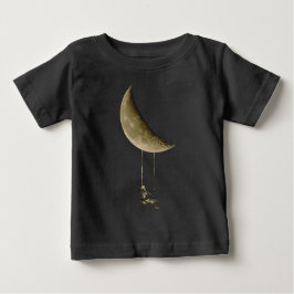 Skelettschwung auf dem Mond, Niedliches Halloween Baby T-shirt
