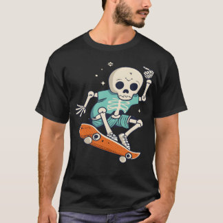 Skelettskateboarding Halloween-Geschenk T-Shirt