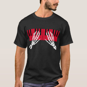 Skelettspiel Piano T-Shirt