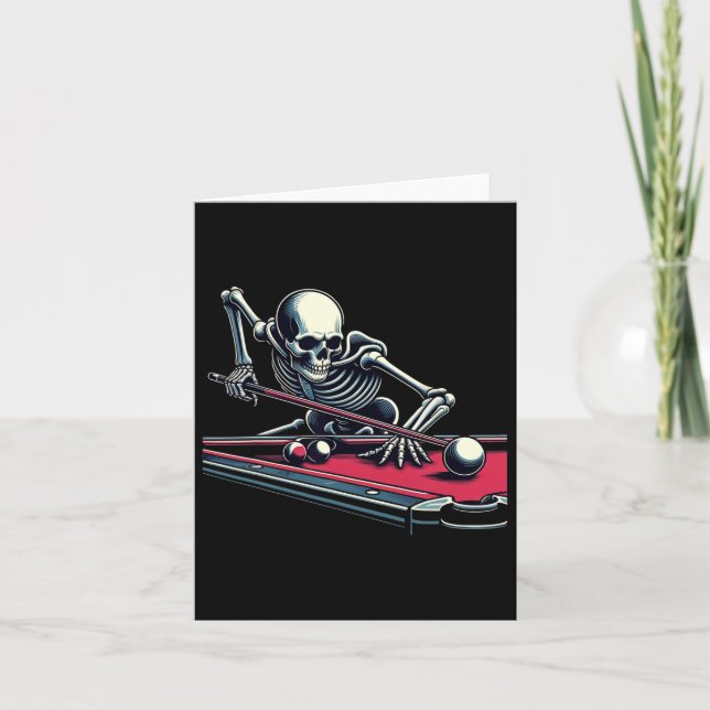Skelettspiele Billard Halloween Billiard Pool Karte (Vorderseite)