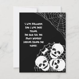 Skelettstapel, die Halloween-Nacht-Spooky lauern Feiertagskarte