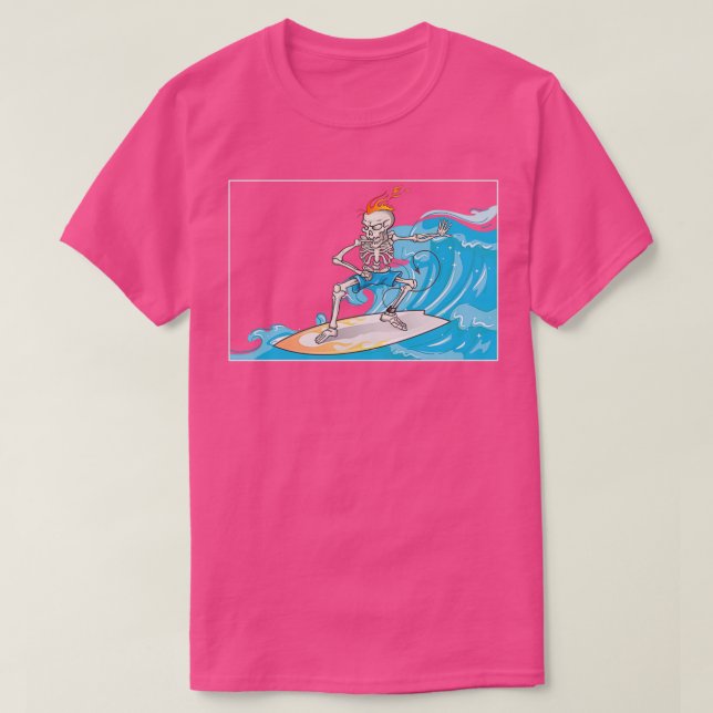 Skelettsurfen T-Shirt (Design vorne)
