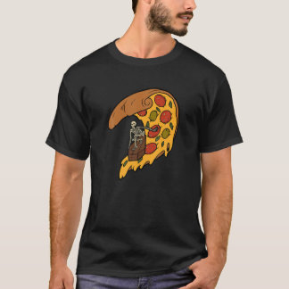 Skelettsurfing Pizza Slice T-Shirt