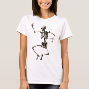 Skeletttanzen in einer dynamischen Pose T-Shirt